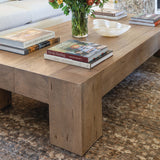 Abaso Rectangular Coffee Table, Rustic Wormwood by Four Hands