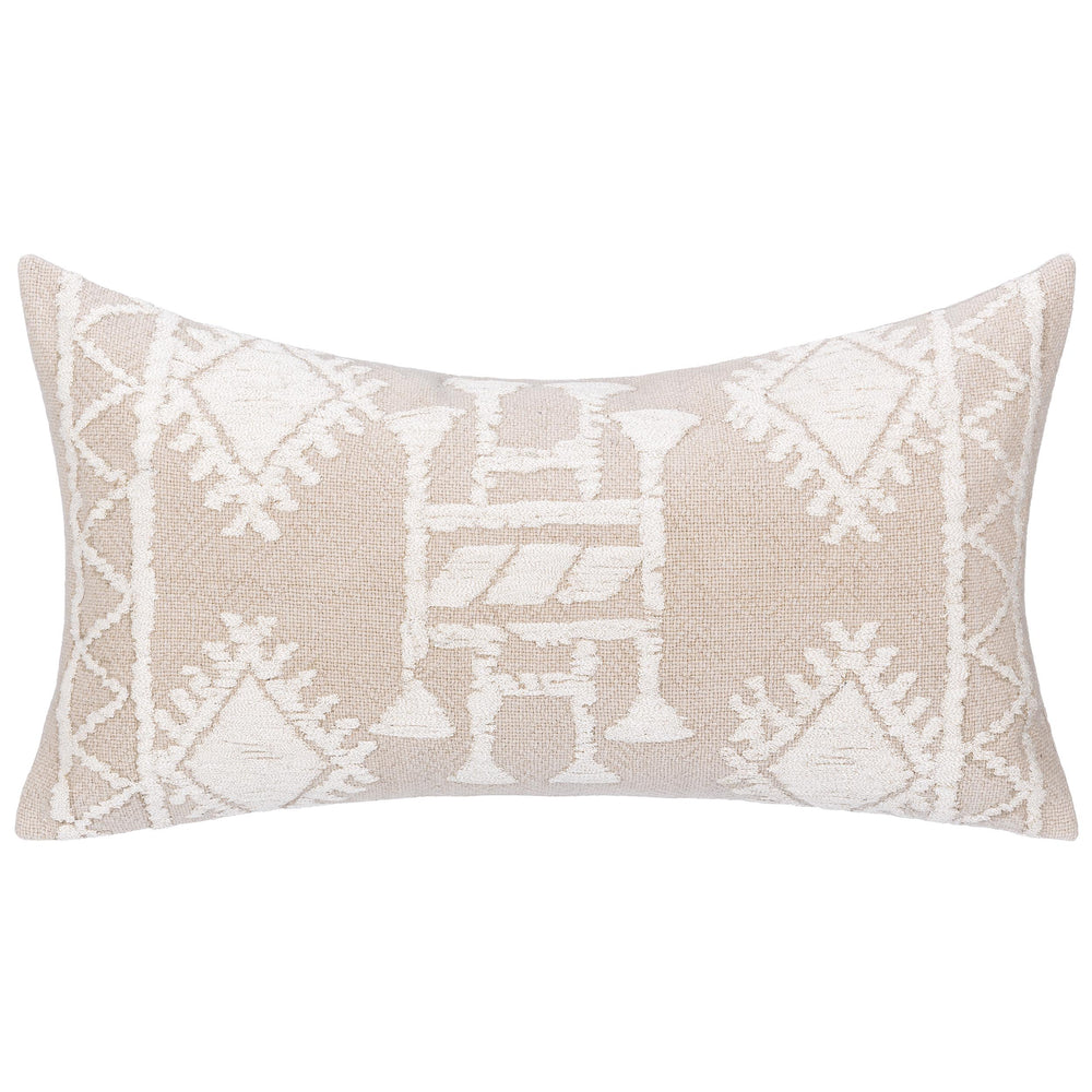 Abbey Lumbar Pillow, Mocha Cream/Ivory