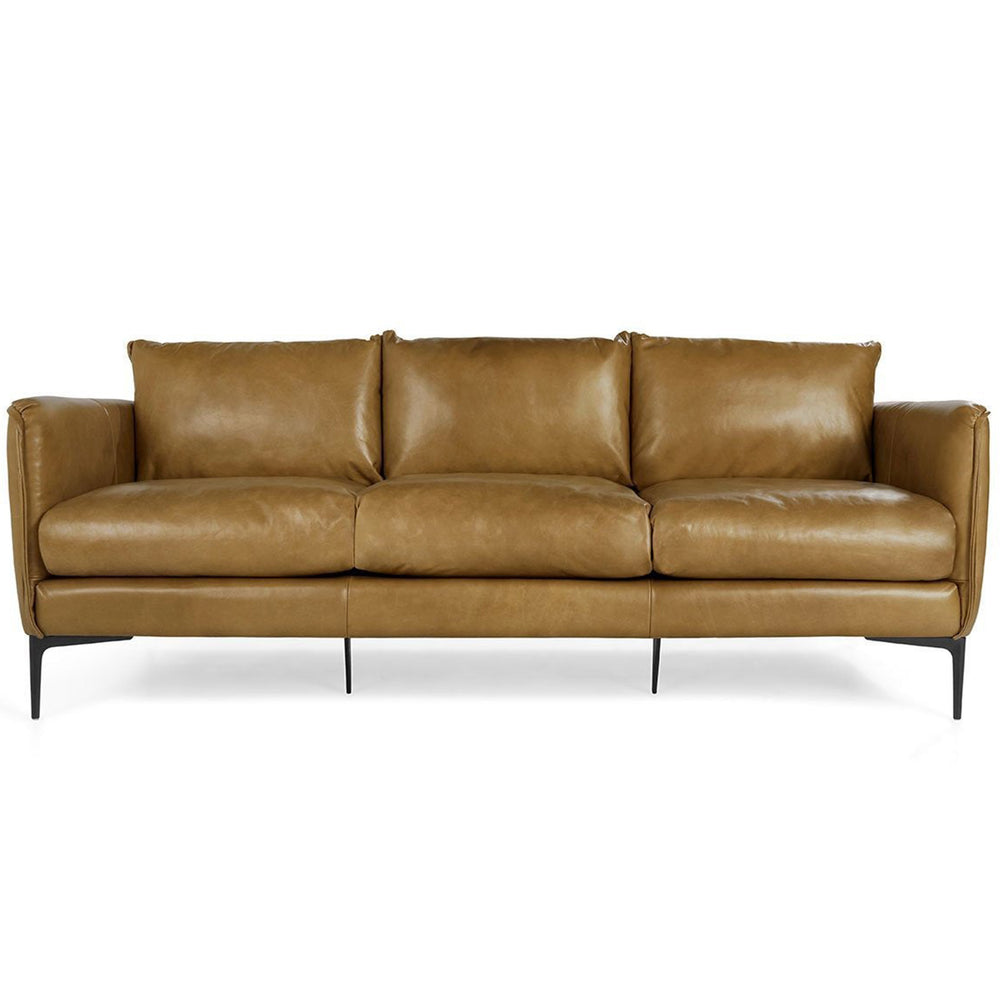 Abigail Leather Sofa, Adobe Tan