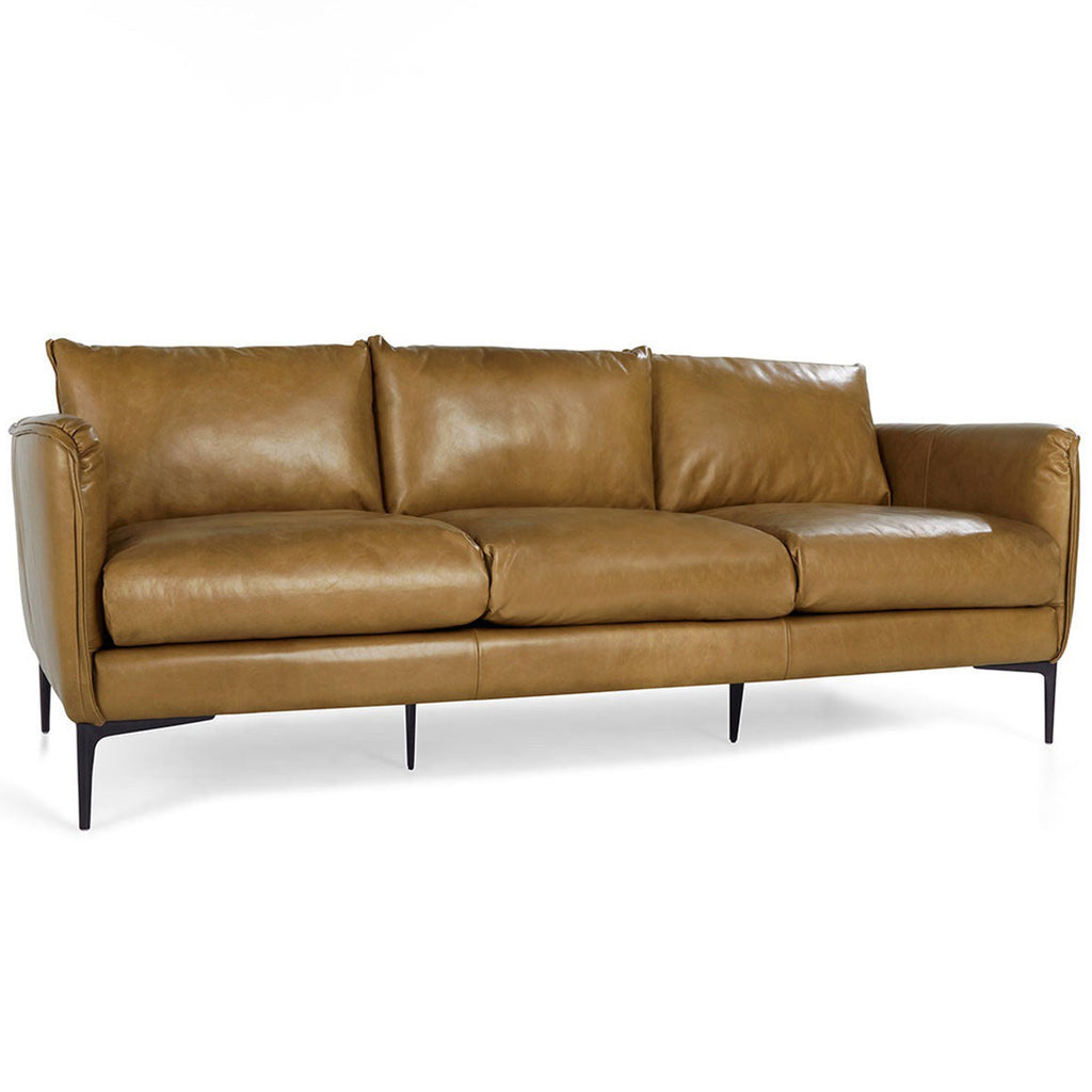 Abigail Leather Sofa, Adobe Tan – High Fashion Home
