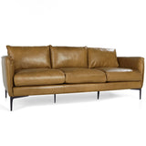Abigail Leather Sofa, Adobe Tan