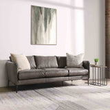Abigail Leather Sofa, Pewter Gray-Furniture - Sofas-High Fashion Home