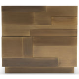 Acora Nightstand, Aged Brass-Furniture - Bedroom-High Fashion Home