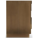 Acora Nightstand, Aged Brass-Furniture - Bedroom-High Fashion Home
