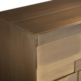 Acora Nightstand, Aged Brass-Furniture - Bedroom-High Fashion Home
