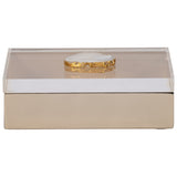 Acrylic Box with Agate Knob Lid, Multi-Accessories-High Fashion Home
