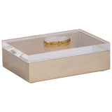 Acrylic Box with Agate Knob Lid, Multi-Accessories-High Fashion Home