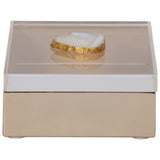 Acrylic Box with Agate Knob Lid, Multi-Accessories-High Fashion Home
