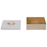 Acrylic Box with Agate Knob Lid, Multi-Accessories-High Fashion Home