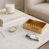 Acrylic Box with Agate Knob Lid, Multi-Accessories-High Fashion Home