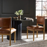 Adaline Leather Dining Chair, Sonoma Chestnut, Set of 2 by Four Hands