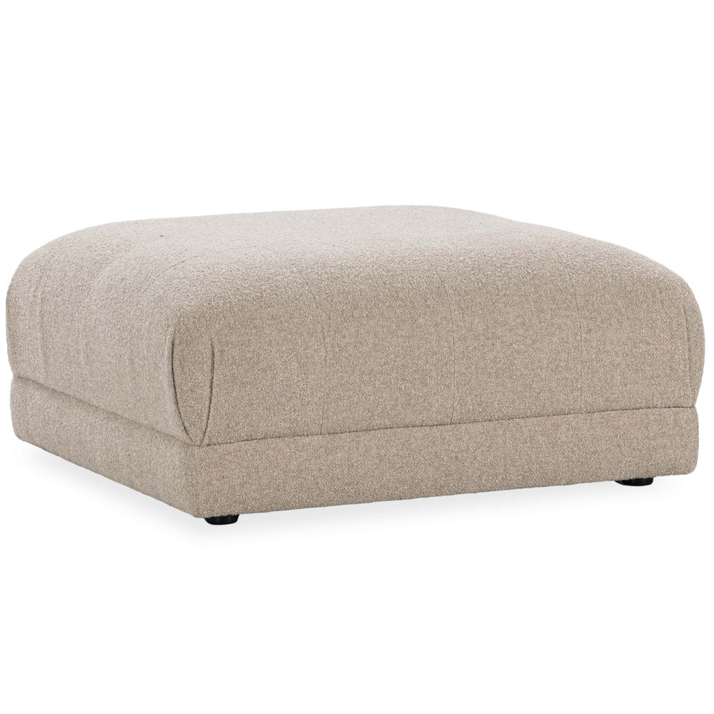 Adalynne Square Ottoman, Buttermilk-Furniture - Chairs-High Fashion Home