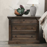 Adelaide 3 Drawer Nightstand, Cocoa Brown-Furniture - Bedroom-High Fashion Home
