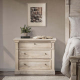 Adelaide 3 Drawer Nightstand, Natural White Wash-Furniture - Bedroom-High Fashion Home