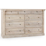 Adelaide 9 Drawer Dresser, Natural White Wash-Furniture - Bedroom-High Fashion Home