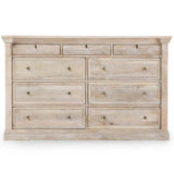 Adelaide 9 Drawer Dresser, Natural White Wash-Furniture - Bedroom-High Fashion Home
