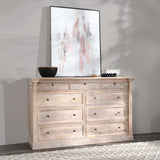 Adelaide 9 Drawer Dresser, Natural White Wash-Furniture - Bedroom-High Fashion Home