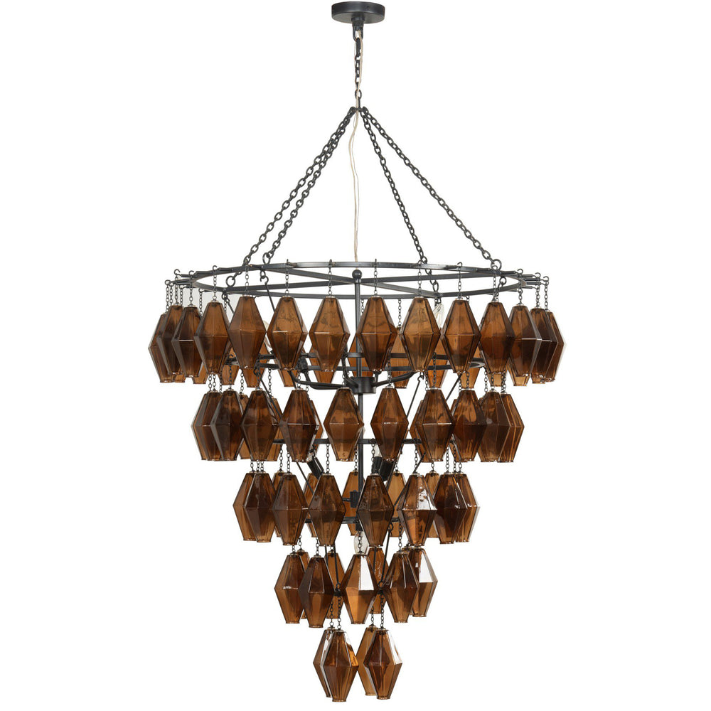 Adeline Large Round Chandelier, Amber by Four Hands