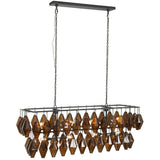 Adeline Rectangular Chandelier, Amber by Four Hands