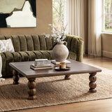 Adir Square Coffee Table, Tundra Brown-Furniture - Accent Tables-High Fashion Home