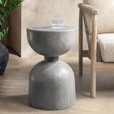 Adna Outdoor Accent Table, Dark Gray-Furniture - Outdoor-High Fashion Home