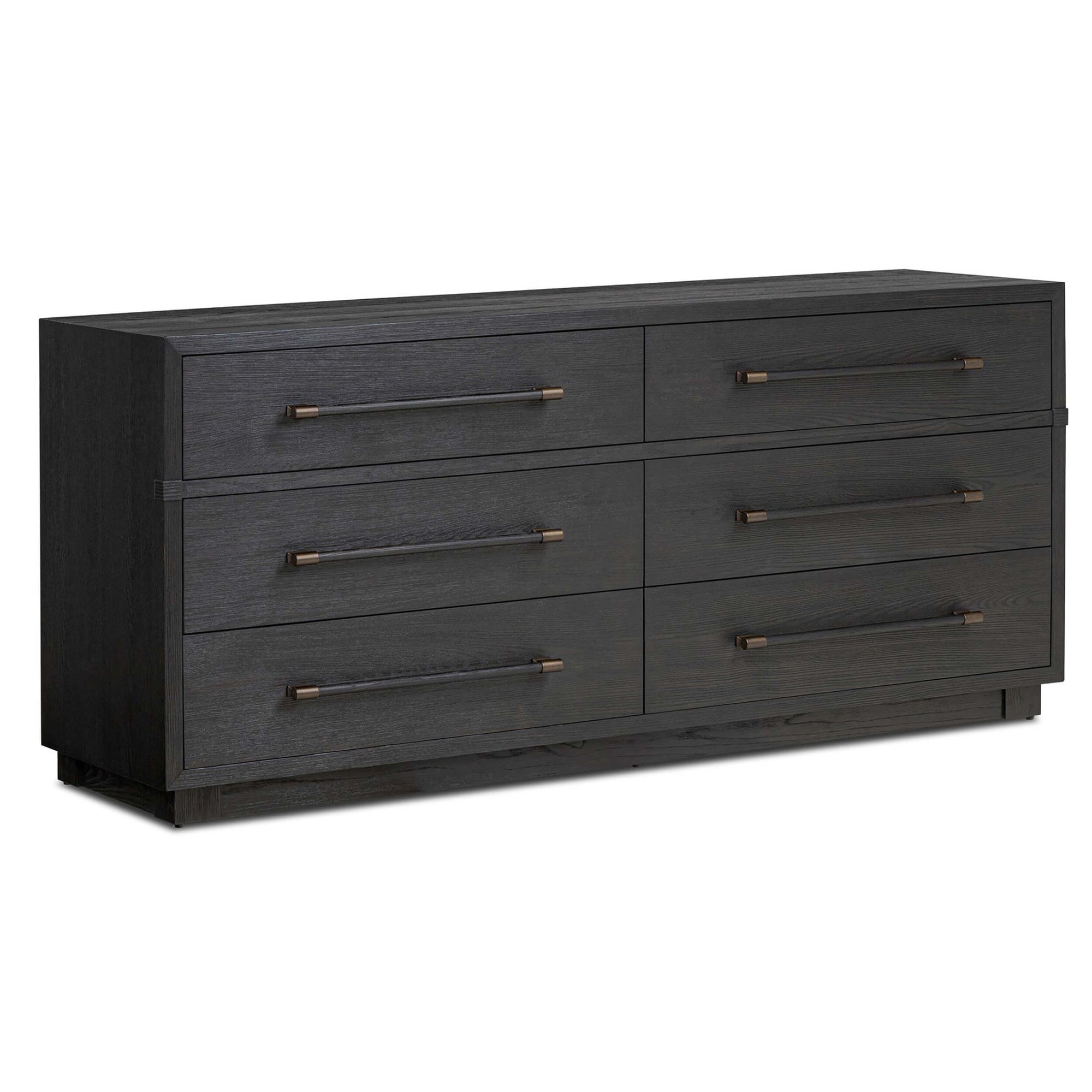 Adolfo 6 Drawer Dresser, Modern Black by Four Hands High Fashion Home Adolfo 6 Drawer Dresser, Modern Black by Four Hands High Fashion Home