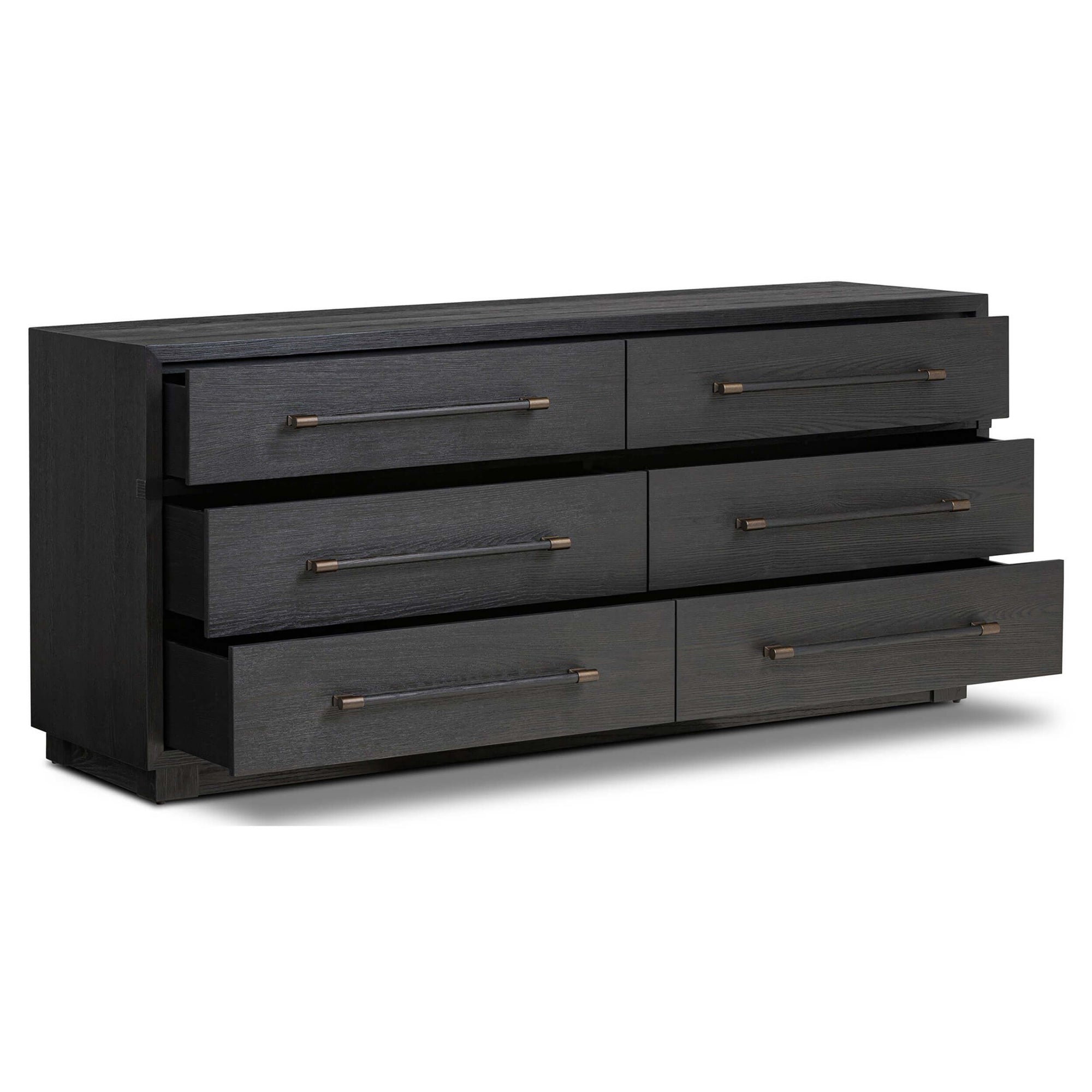 Adolfo 6 Drawer Dresser, Modern Black by Four Hands High Fashion Home Adolfo 6 Drawer Dresser, Modern Black by Four Hands High Fashion Home