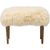 Afton Small Bench, Off-White