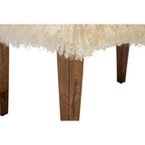 Afton Small Bench, Off-White