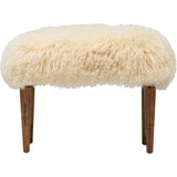 Afton Small Bench, Off-White