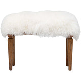 Afton Small Bench, White