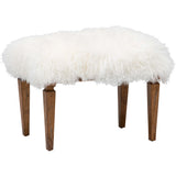 Afton Small Bench, White