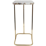 Agate Top C-Table, Black/Gold