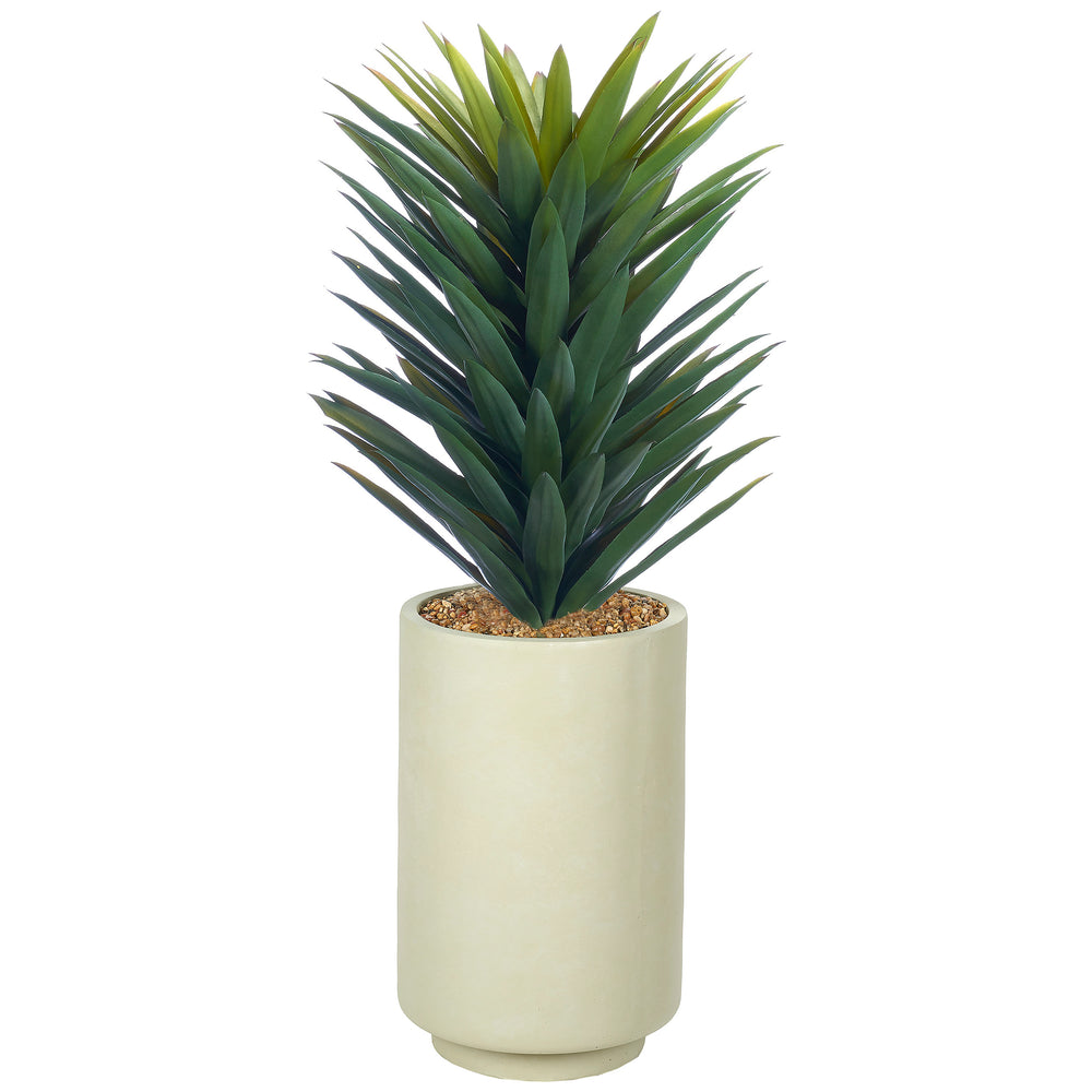 Agave Sisalana in Small Rainey Vase, Off-White-Accessories-High Fashion Home