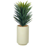Agave Sisalana in Small Rainey Vase, Off-White-Accessories-High Fashion Home