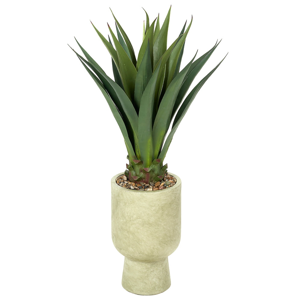Agave in Romelia Planter, Natural-Accessories-High Fashion Home
