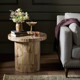 Aida End Table, Light Petrified Wood by Four hands