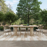 Aiden Outdoor Rectangle Dining Table, Beige-Furniture - Outdoor-High Fashion Home