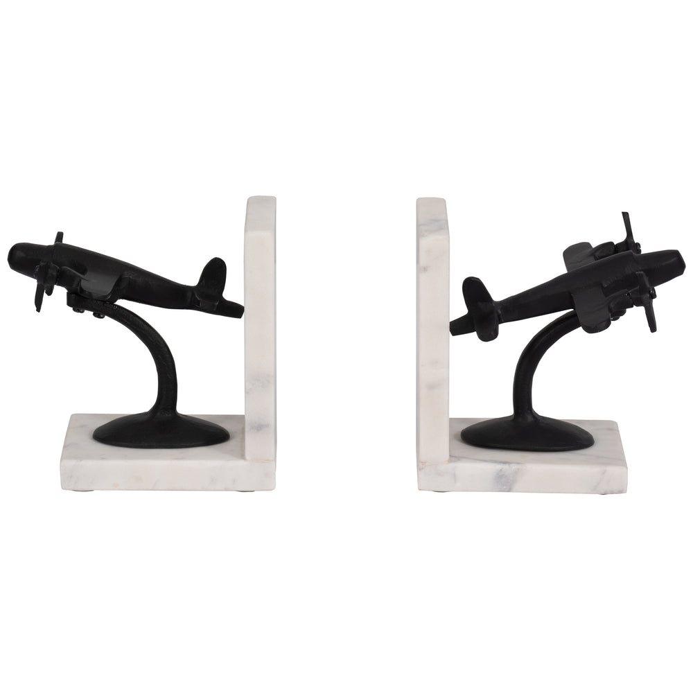 Airplane Bookends, Black/White