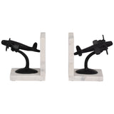 Airplane Bookends, Black/White