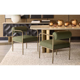 Ajani Dining Arm Chair, Copenhagen Olive-Furniture - Dining-High Fashion Home