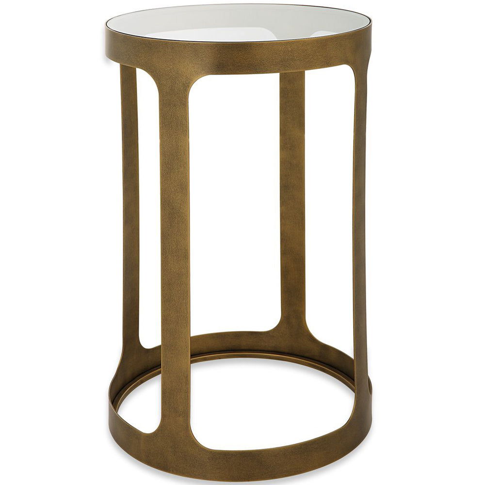 Akito Accent Table, Antique Gold-Furniture - Accent Tables-High Fashion Home