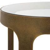 Akito Accent Table, Antique Gold-Furniture - Accent Tables-High Fashion Home