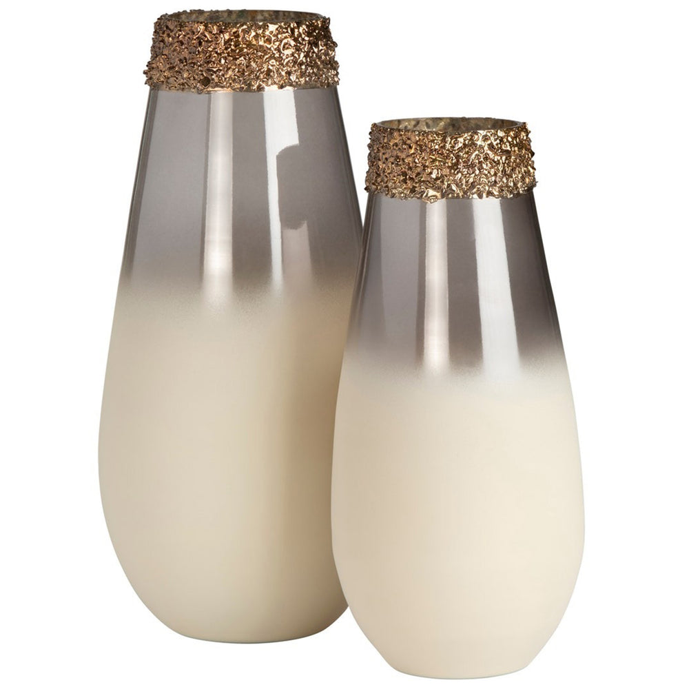 Akoya Pearl Vases, Cream, Set of 2-Accessories-High Fashion Home