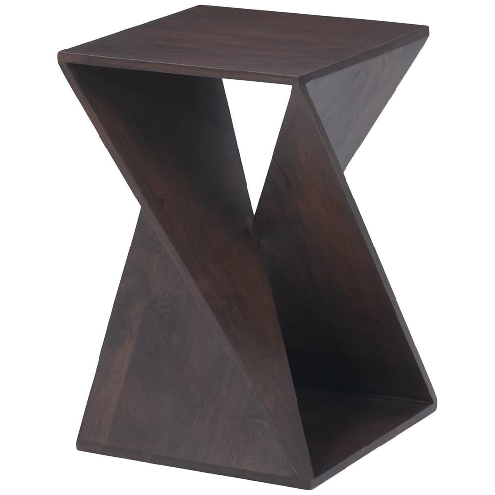 Alba Accent Table, Walnut-Furniture - Accent Tables-High Fashion Home