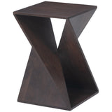 Alba Accent Table, Walnut-Furniture - Accent Tables-High Fashion Home