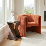 Alba Accent Table, Walnut-Furniture - Accent Tables-High Fashion Home