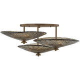 Alba Semi Flush Multi, Old World Brass