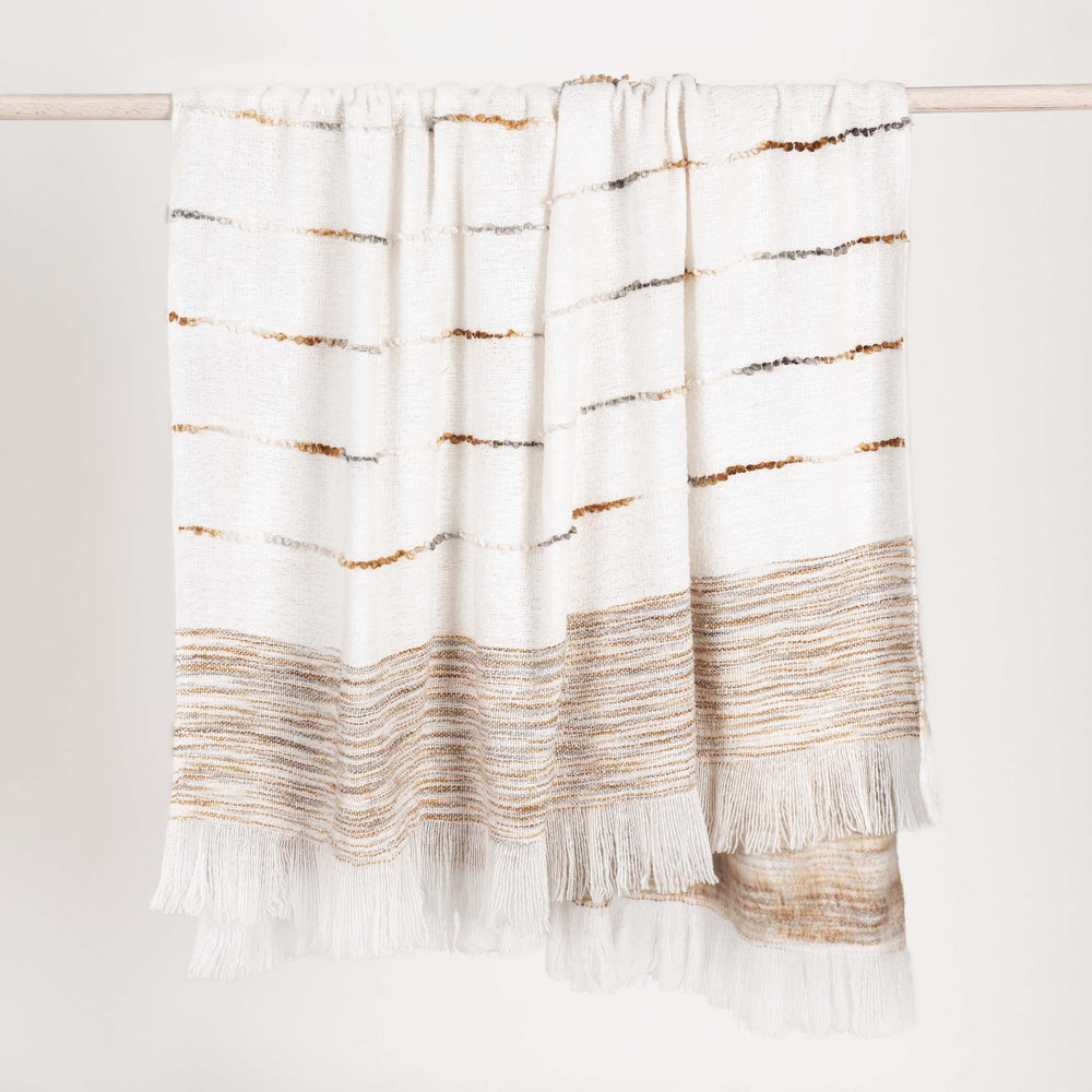 Albedo Throw, Ivory/Rust