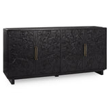 Albero 4 Door Buffet, Black-Furniture - Storage-High Fashion Home